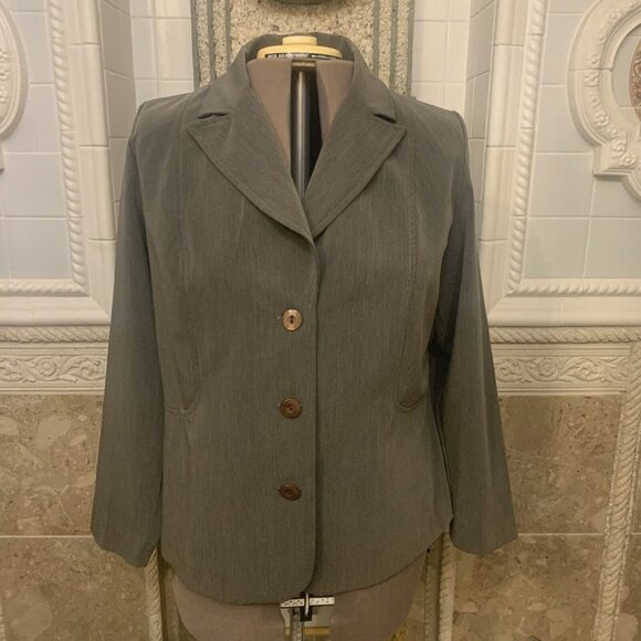 Jessica London. NWOT. Sz 14W. Single Breasted. USA Unlined. Tailored Jacket. AL - Picture 2 of 7